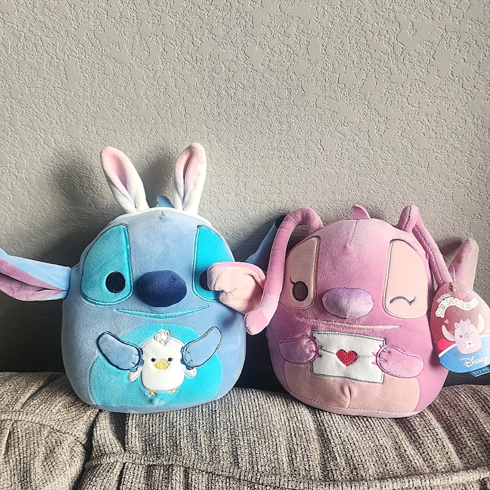 Stich and Angel Squishmallows